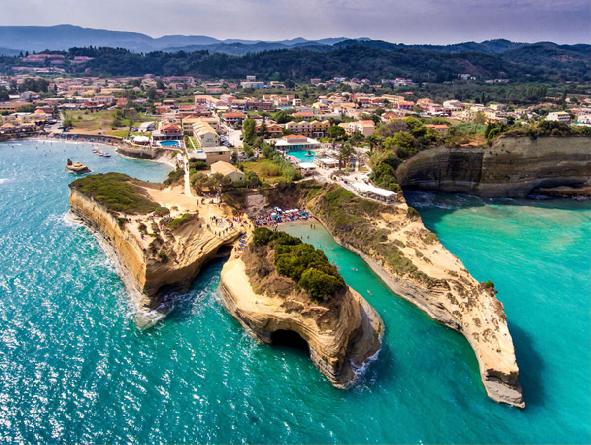 dimitra rent and transfer corfu aerila view of sidari