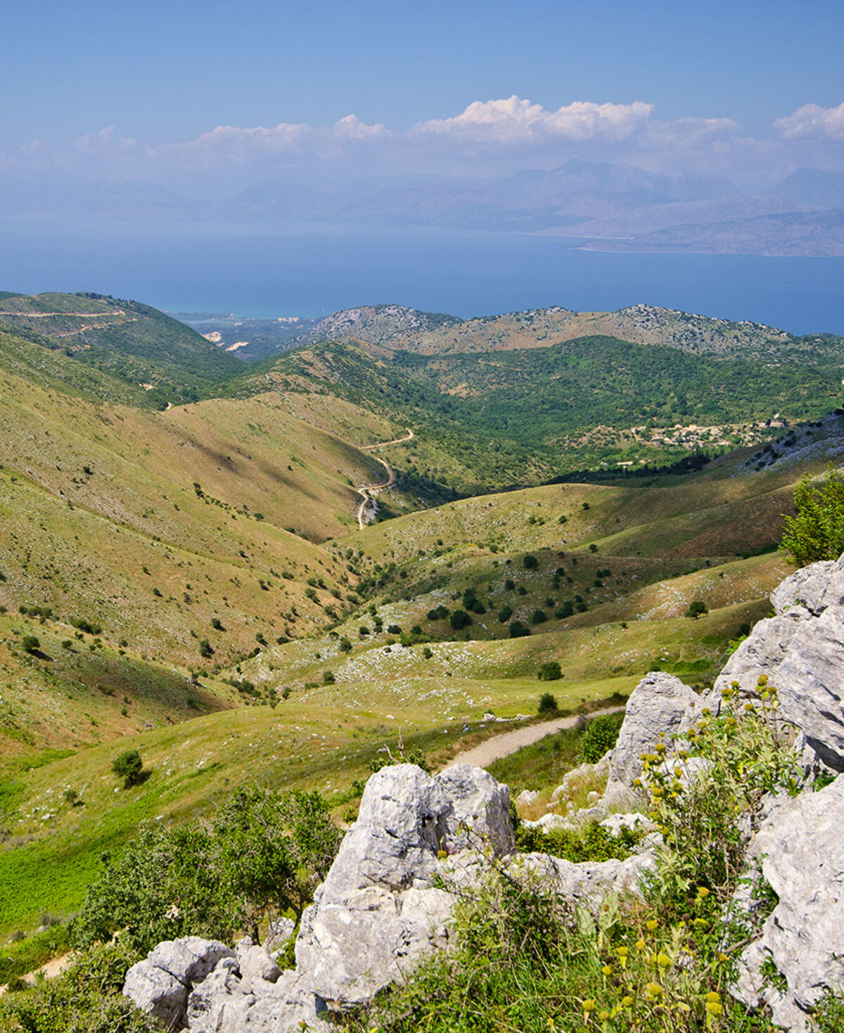 Dimitra rent and transfer Corfur mount pantokrator highest viewpoint